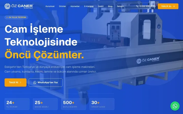 Endüstriyel Cam Makineleri